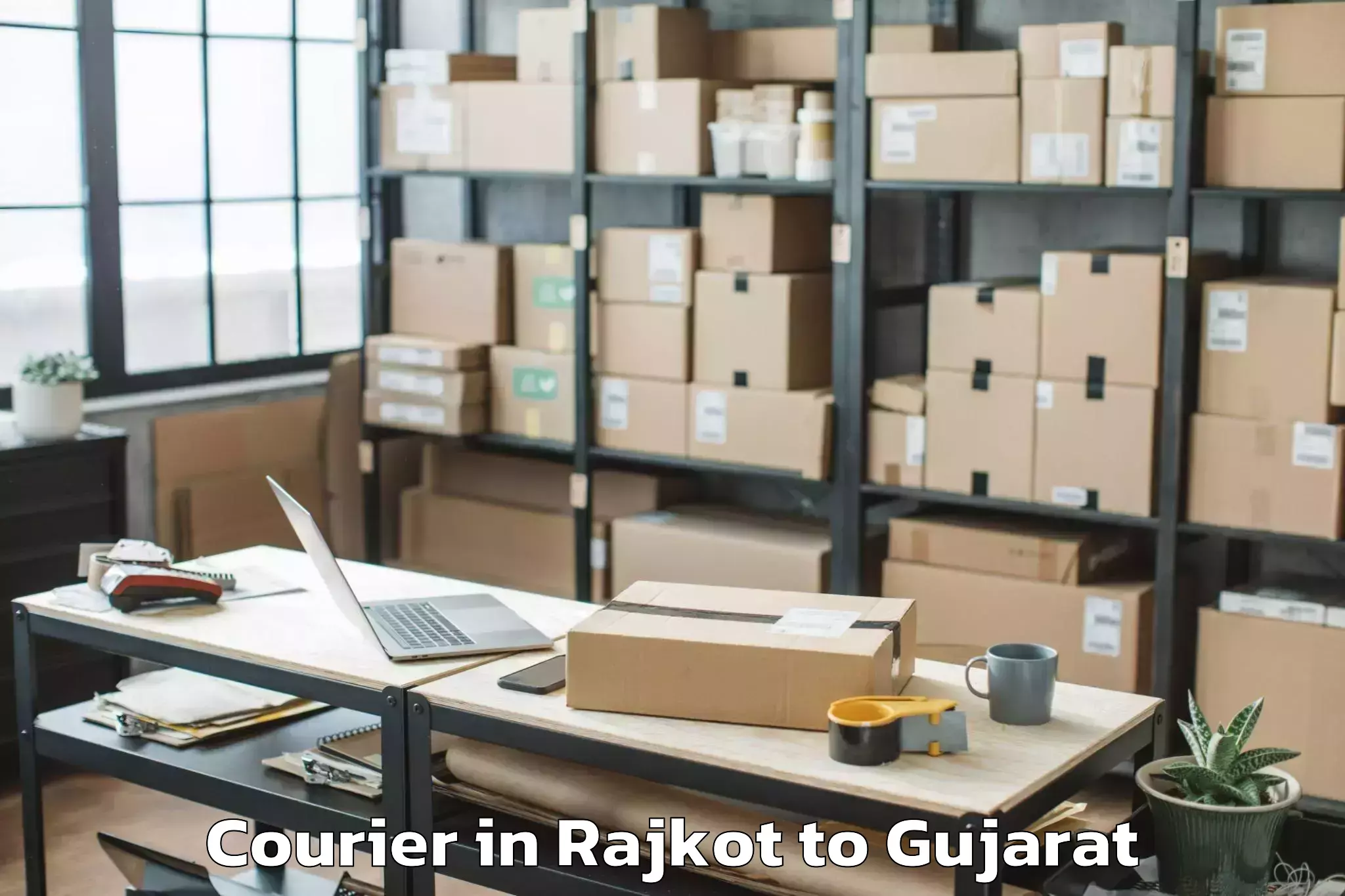 Book Rajkot to Kadi Courier Online